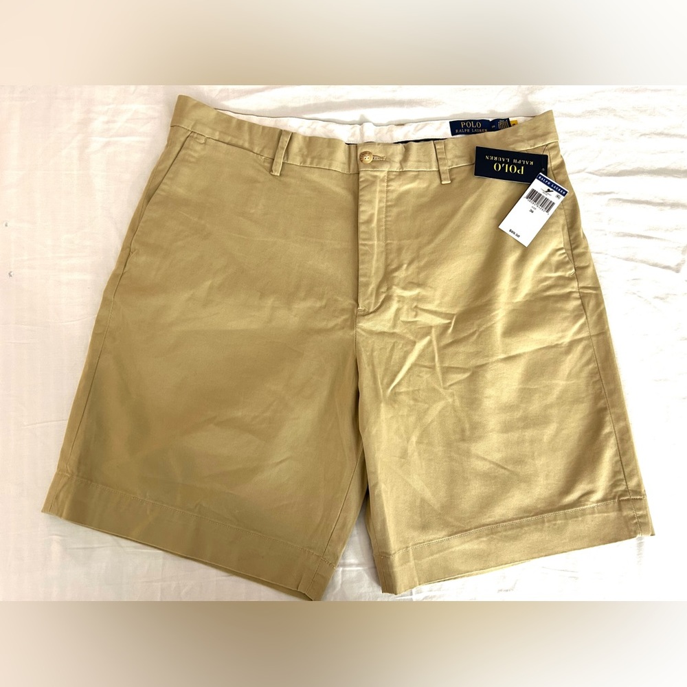 NWT Men’s Polo Ralph Lauren Shorts Tan Beige Size 36 Stretch Classic Fit